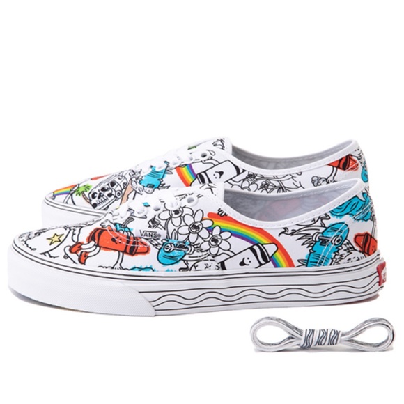 VANS x CRAYOLA | Authentic DIY Sketch Your Way Skate Shoe - White - Picture 1 of 9